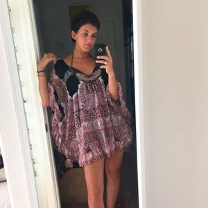 PAISLEY FREE PEOPLE MINI DRESS